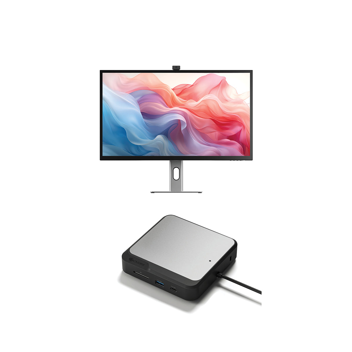 Clarity Max Touch 32" UHD 4K Monitor with USB-C Power Delivery, Webcam and Touch Screen + Dual 4K Universal Docking Station – HDMI Edition