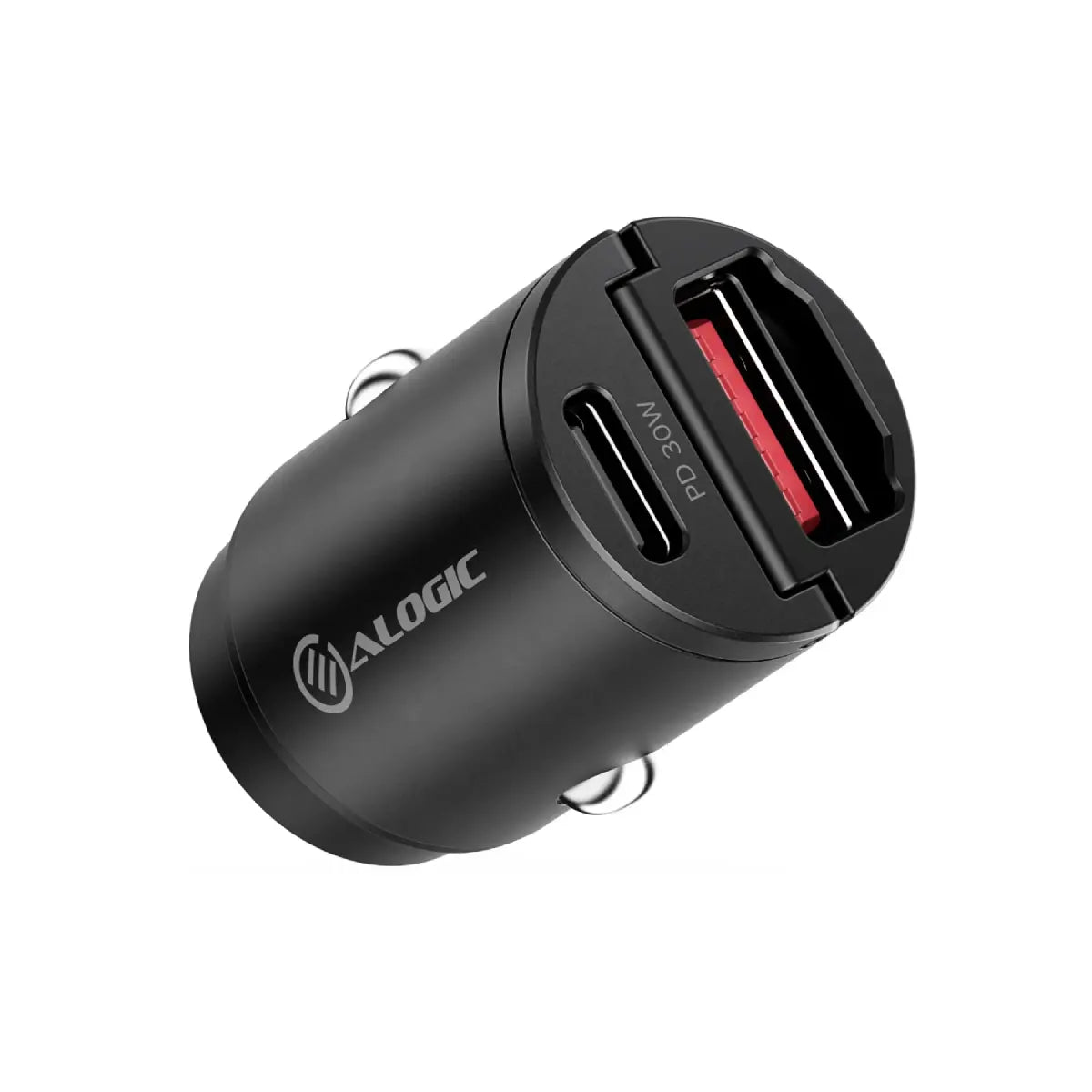 30W Rapid Power Mini Car Charger with USB-C and USB-A