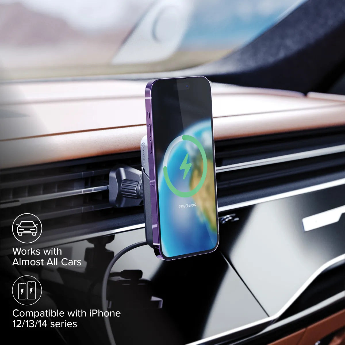 Matrix Magnetic Wireless Charger with Car Mount