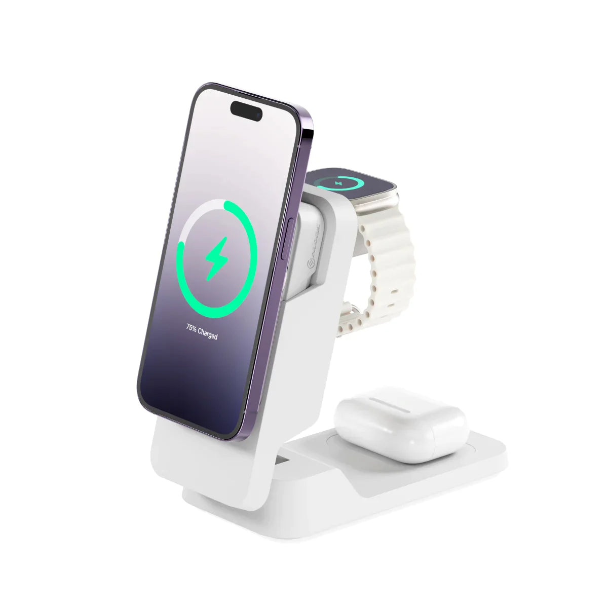 Matrix ULTIMATE 3-in-1 Wireless Charger with 5,000mAh MagSafe Power Bank