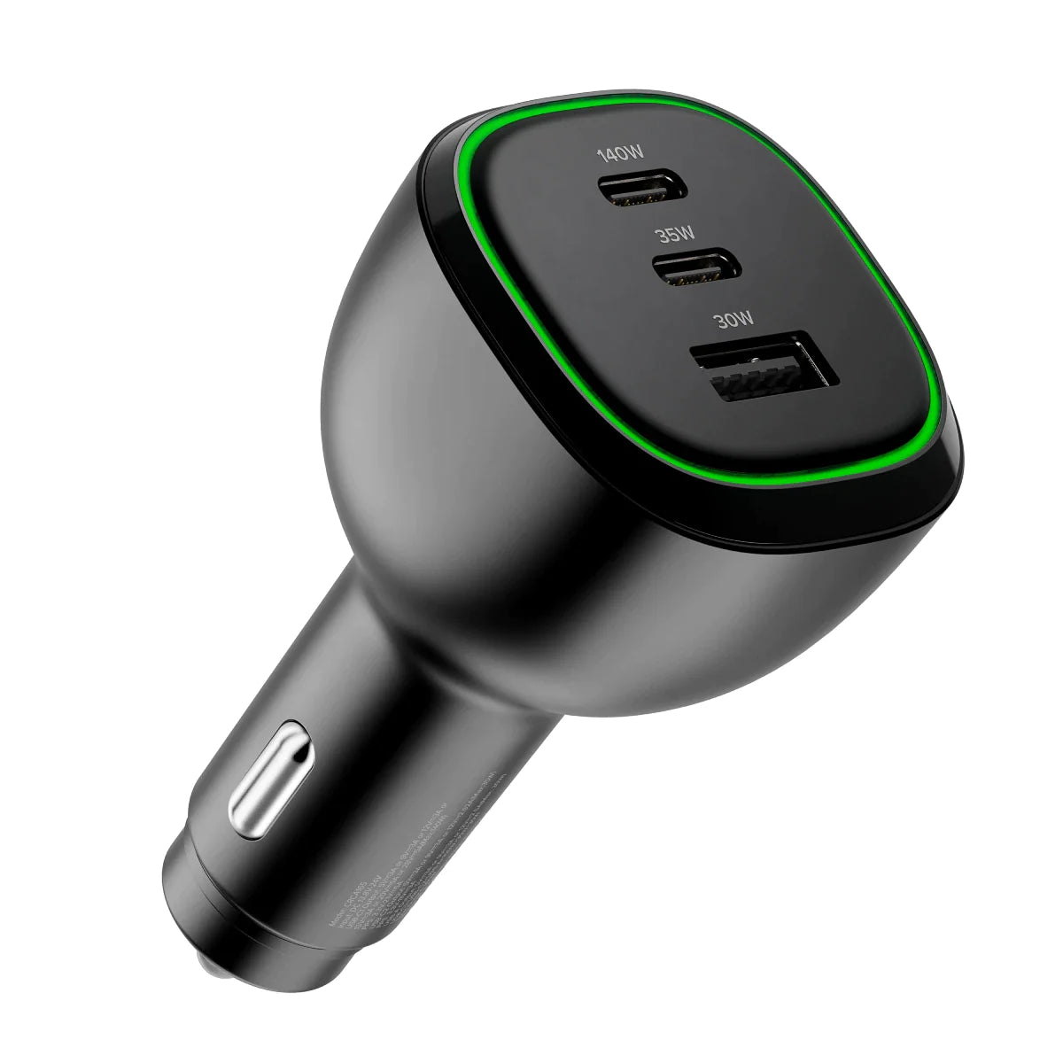 Rapid Power 165W Car Charger with 2x USB-C Ports & 1x USB-A Port