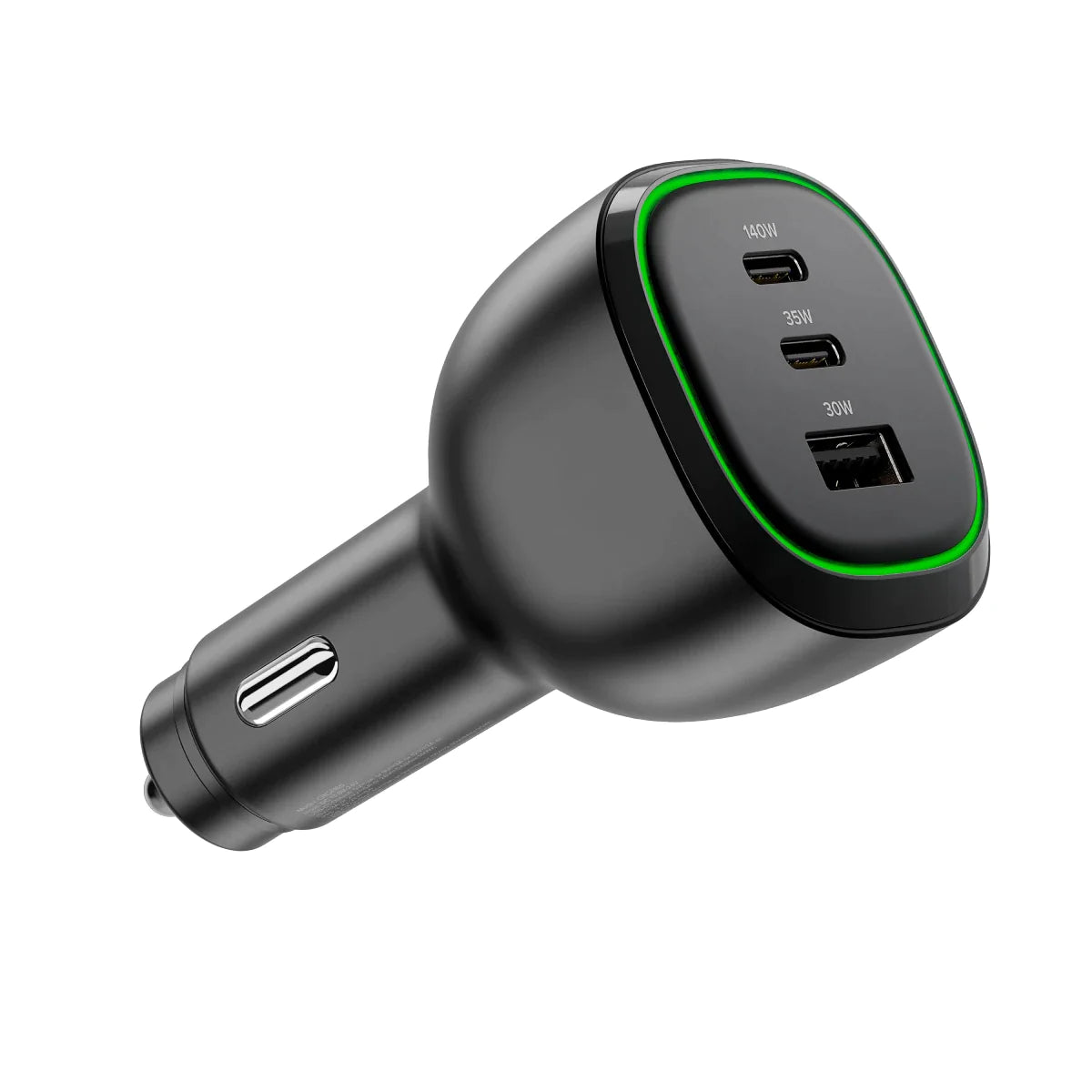 Rapid Power 165W Car Charger with 2x USB-C Ports & 1x USB-A Port