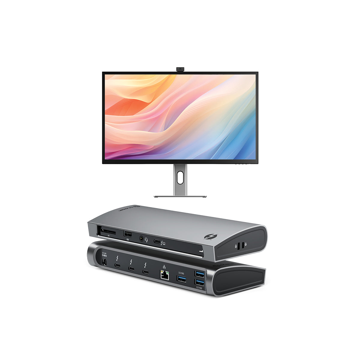 Clarity Max Pro 32" UHD 4K Monitor with USB-C Power Delivery and Webcam  + Thunderbolt 4 BLAZE Docking Station