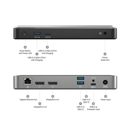 Clarity Fold Touch 32" 4K UHD Monitor with 65W Power Delivery, Webcam, Touchscreen & Fold Stand (Pack of 2) + DX2 Dual 4K Display Universal Docking Station - with 65W Power Delivery
