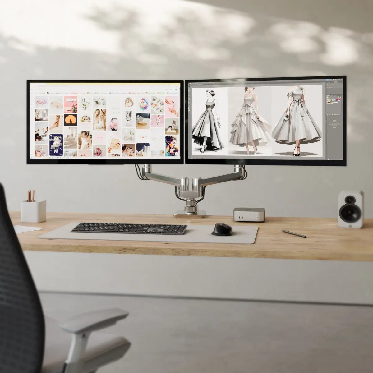 Aspekt 27" Touch Ultimate Office Workspace Kit - Silver