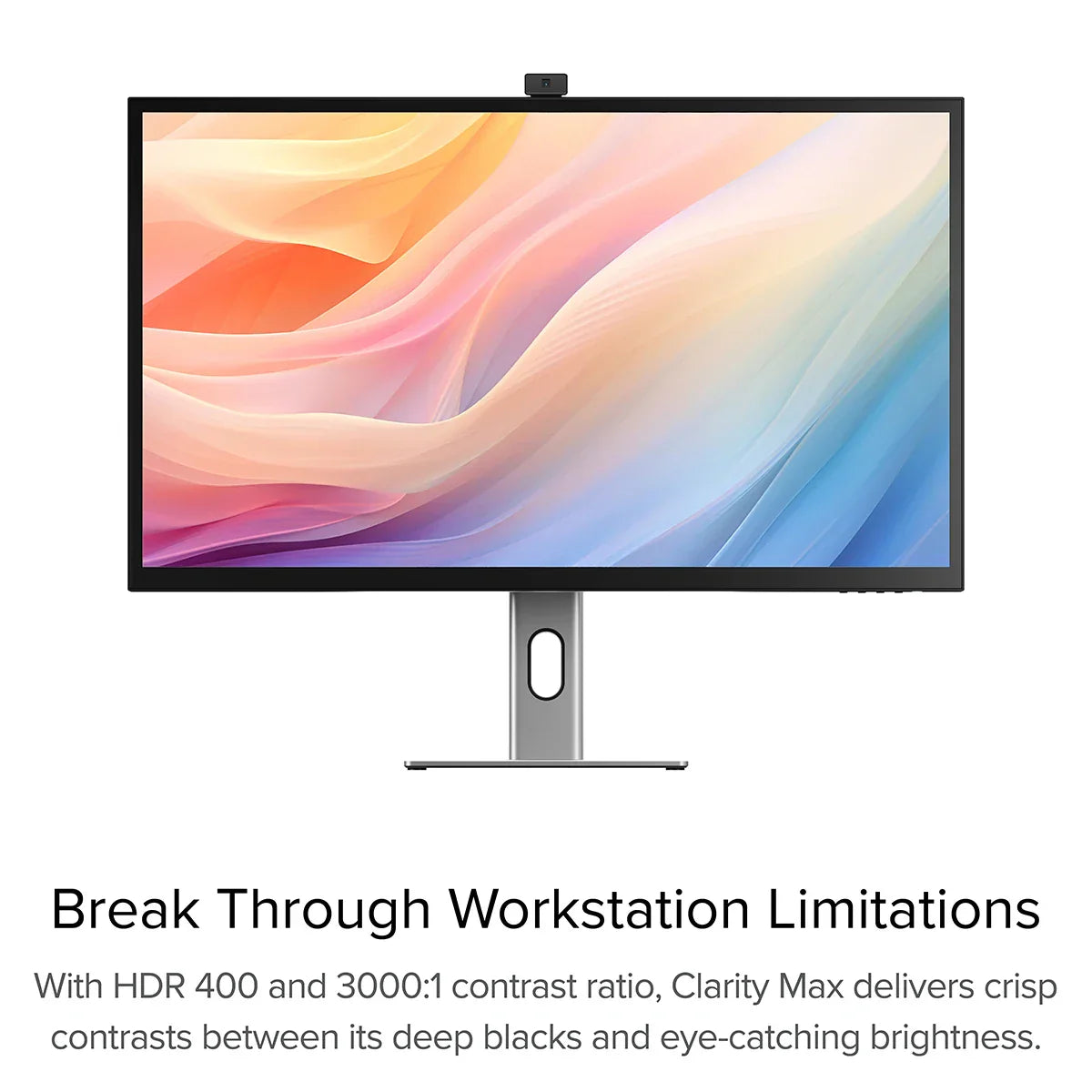 Clarity Max Pro 32" UHD 4K Monitor with USB-C Power Delivery and Webcam  + Dual 4K Universal Docking Station – DisplayPort Edition