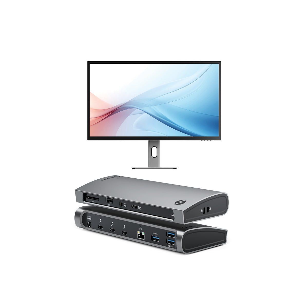 Clarity Max 32" UHD 4K Monitor with USB-C Power Delivery + Thunderbolt 4 BLAZE Docking Station