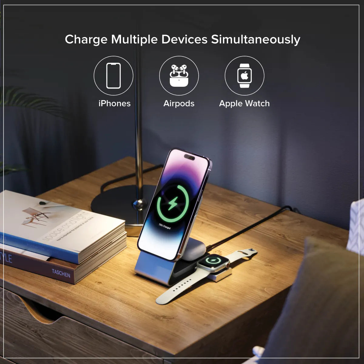 Matrix+ 3-in-1 Universal Magnetic Charging Dock with Power Bank