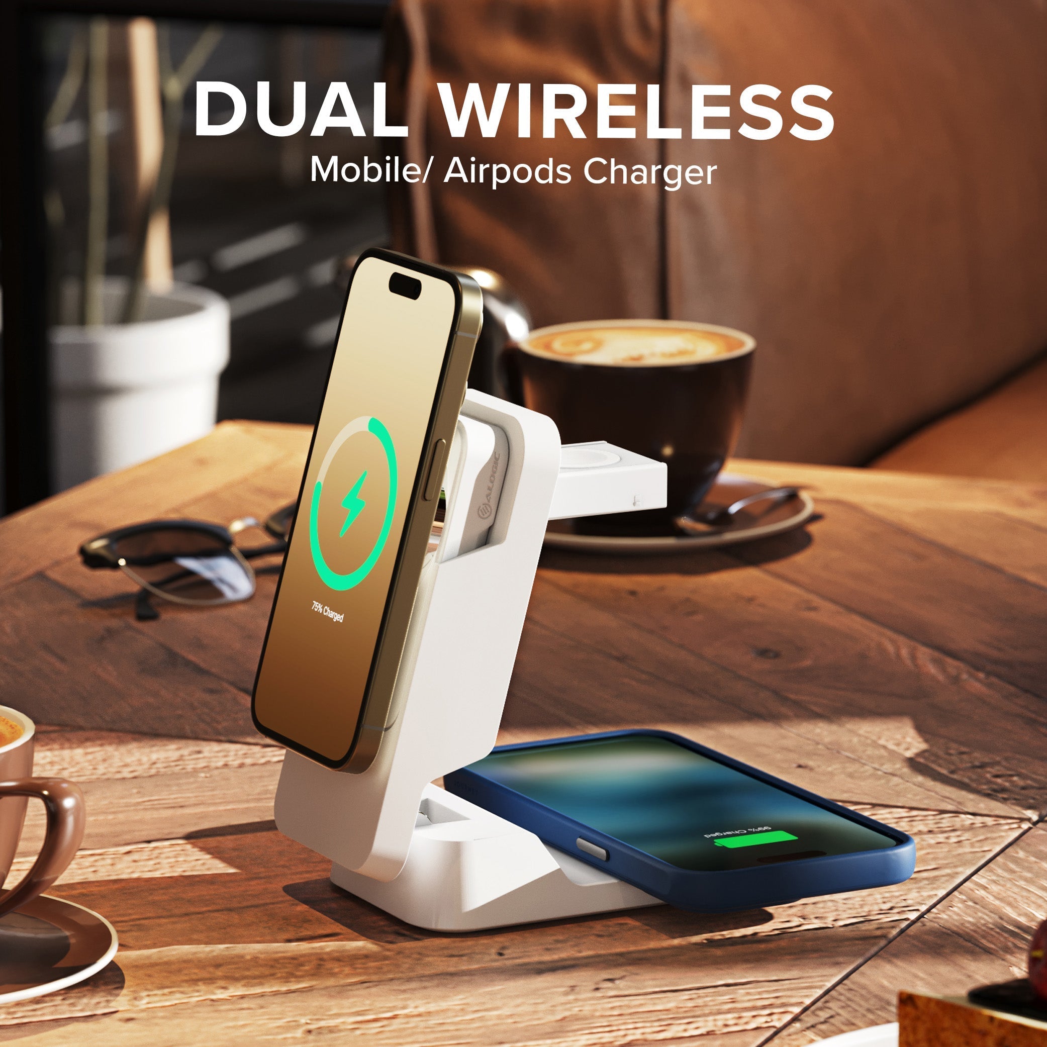 Matrix Ultimate 3-in-1 Wireless Charger with 5,000mAh MagSafe Power Bank - Global Edition