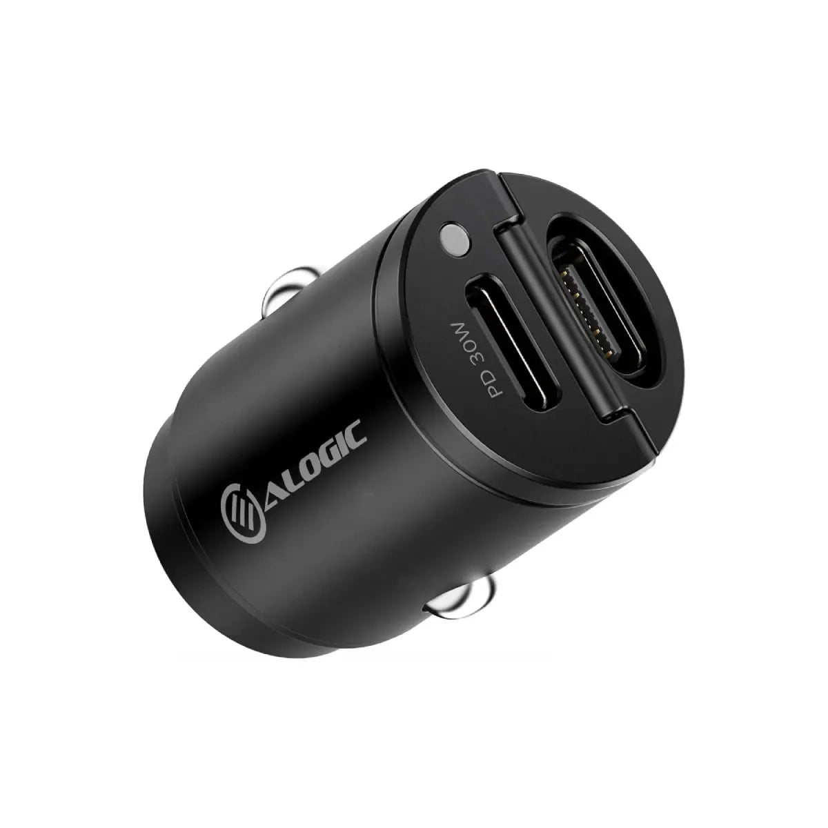 30W Rapid Power Mini Car Charger 2xUSB-C