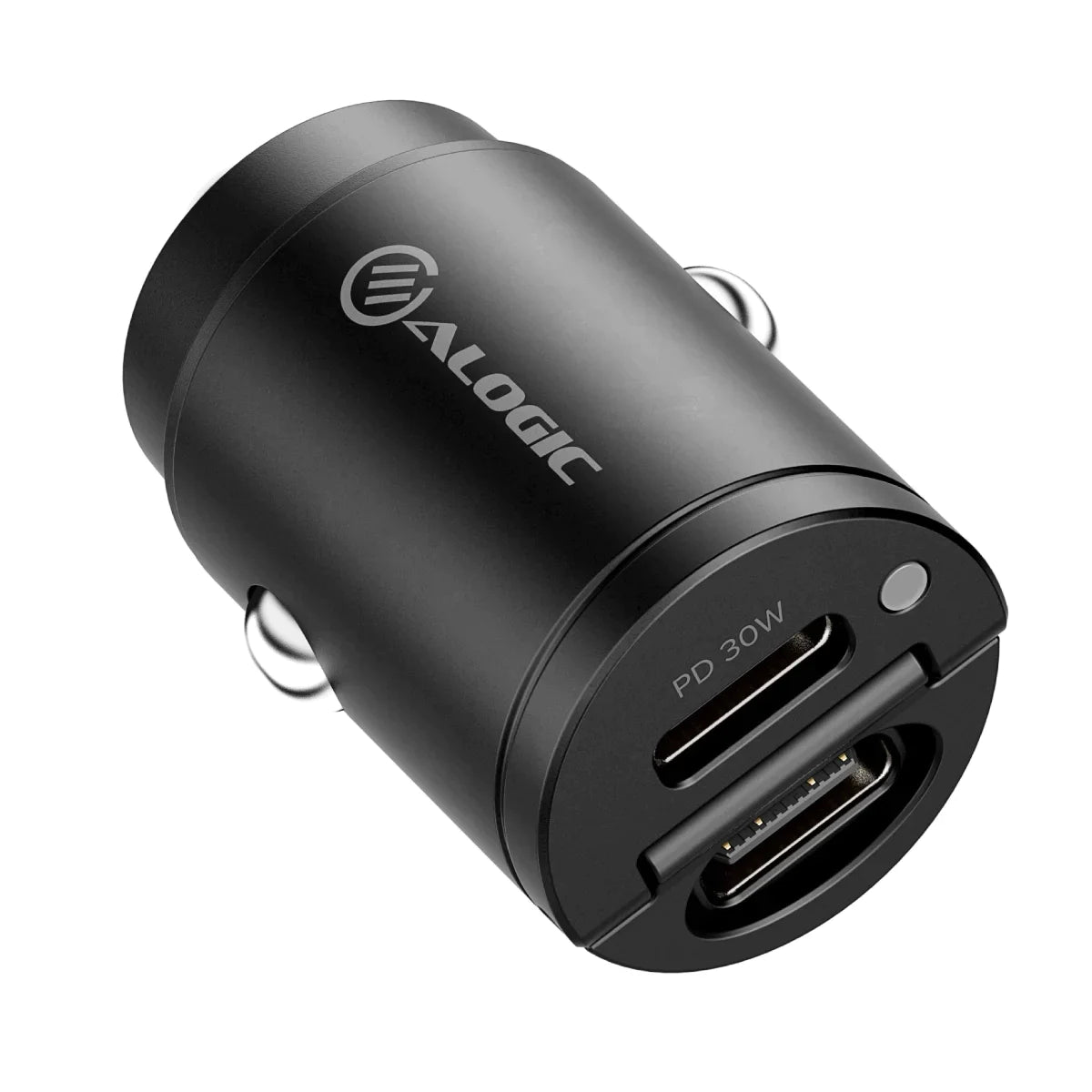 30W Rapid Power Mini Car Charger 2xUSB-C