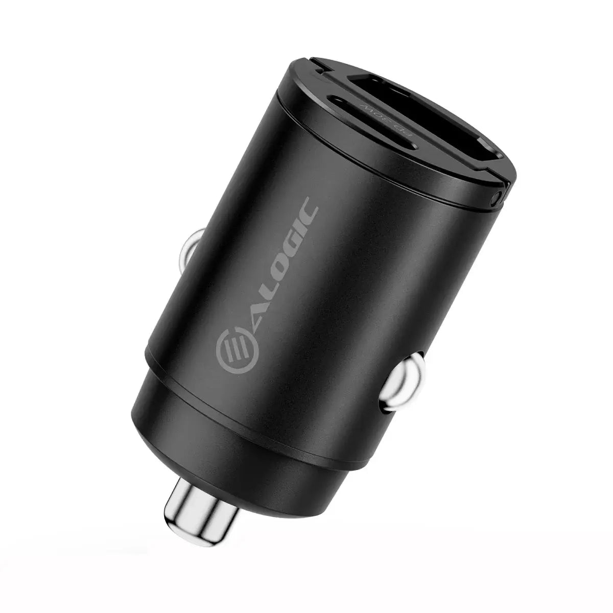 30W Rapid Power Mini Car Charger with USB-C and USB-A