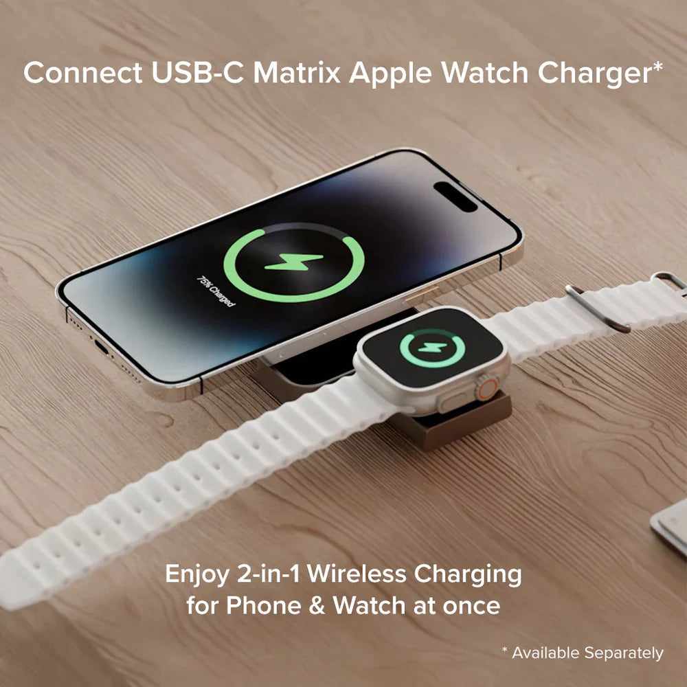 Matrix 3-In-1 Universal Magnetic Charging Dock with Apple Watch Charger + Matrix Universal Magnetic Power Bank 5000mAh